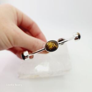 Tiger Eye Gemstone Ethnic Handmade Bangle Bracelet Jewelry